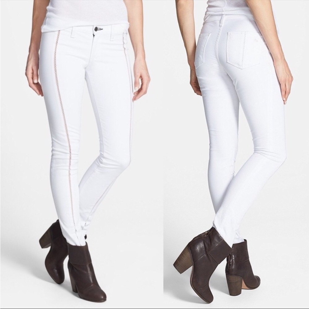 Rag & Bone Split Separating Jeans Bright White - image 1